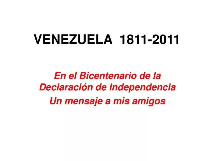 venezuela 1811 2011