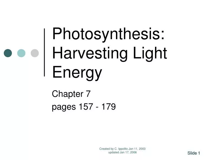 photosynthesis harvesting light energy