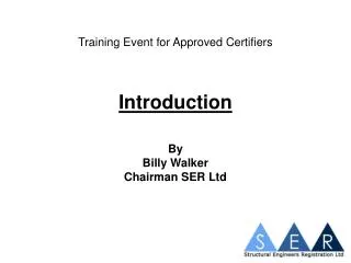 Training Event for Approved Certifiers
