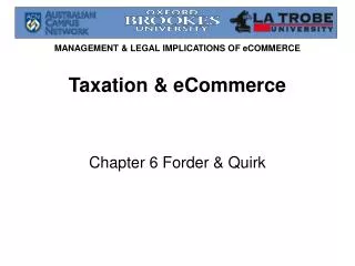 Taxation &amp; eCommerce