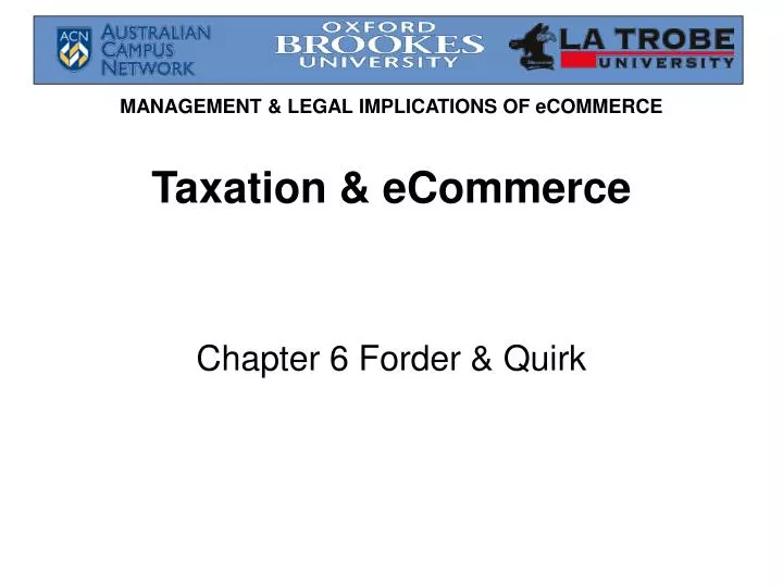 taxation ecommerce