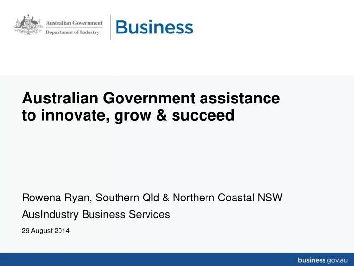 australian government assistance to innovate grow succeed