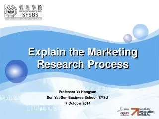 Explain the Marketing Research Process