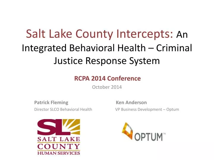 salt lake county intercepts an integrated behavioral health criminal justice response system