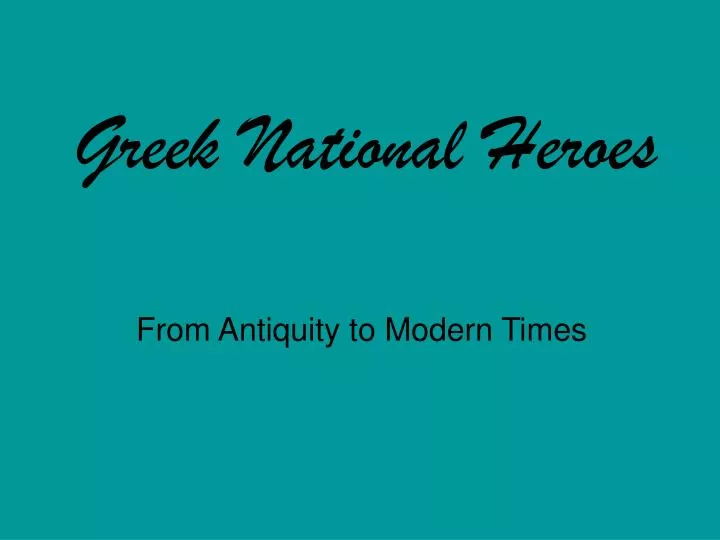 greek national heroes