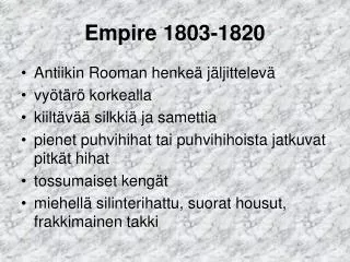 empire 1803 1820