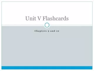 Unit V Flashcards