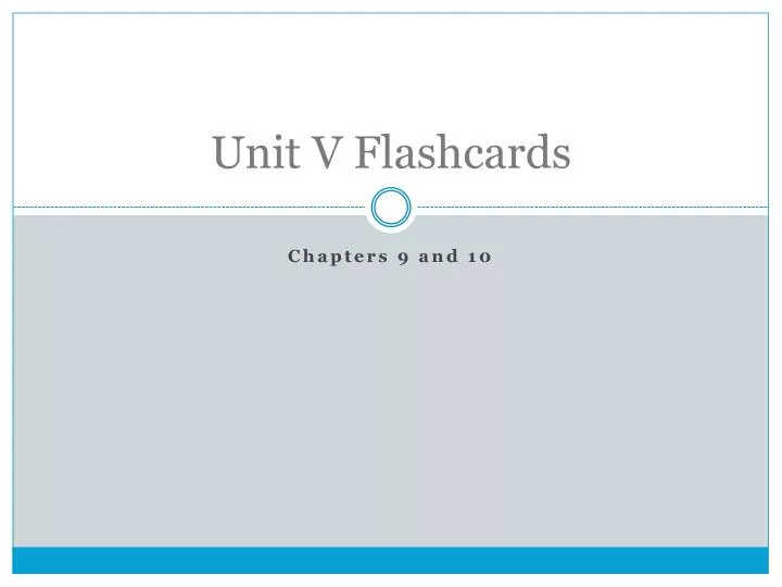 unit v flashcards