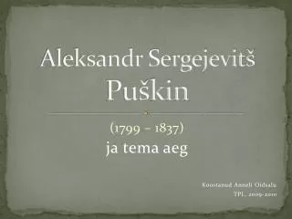 aleksandr sergejevit pu kin