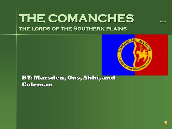 the comanches abhi the lords of the southern plains