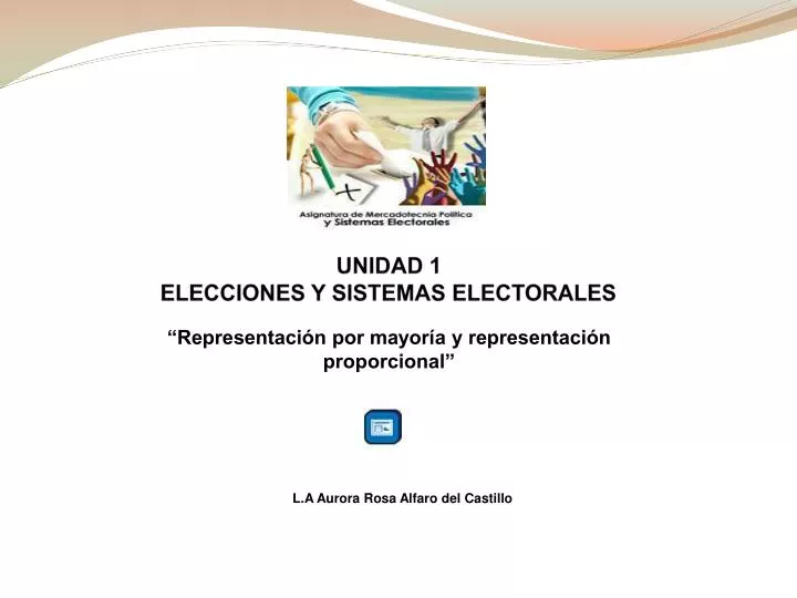 unidad 1 elecciones y sistemas electorales