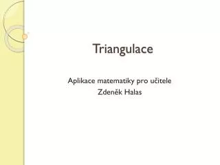 Triangulace