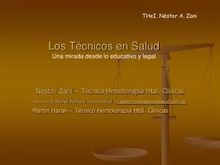 los t cnicos en salud una mirada desde lo educativo y legal