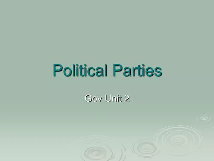 political parties