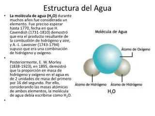 estructura del agua