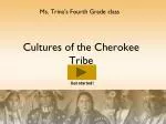 Cultures of the Cherokee Tribe - slide 1