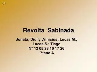revolta sabinada