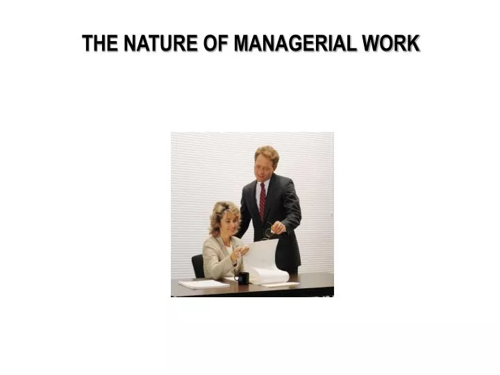 the nature of managerial work