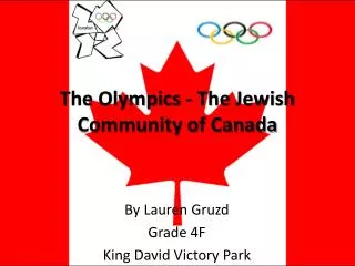 The Olympics - The Jewish Community of Canada