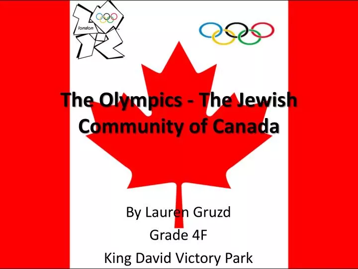 the olympics the jewish community of canada
