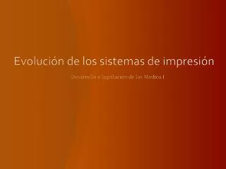 evoluci n de los sistemas de impresi n
