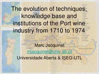 Marc Jacquinet mjacquinet@univ-ab.pt Universidade Aberta &amp; ISEG-UTL
