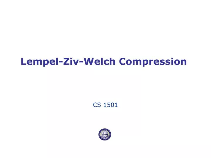 lempel ziv welch compression