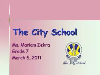the city school