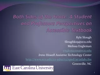 Both Sides of the Fence: A Student and Professors Perspectives on Accessible Textbook