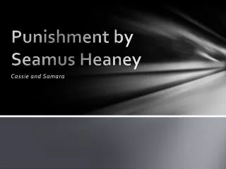 Punishment by Seamus Heaney