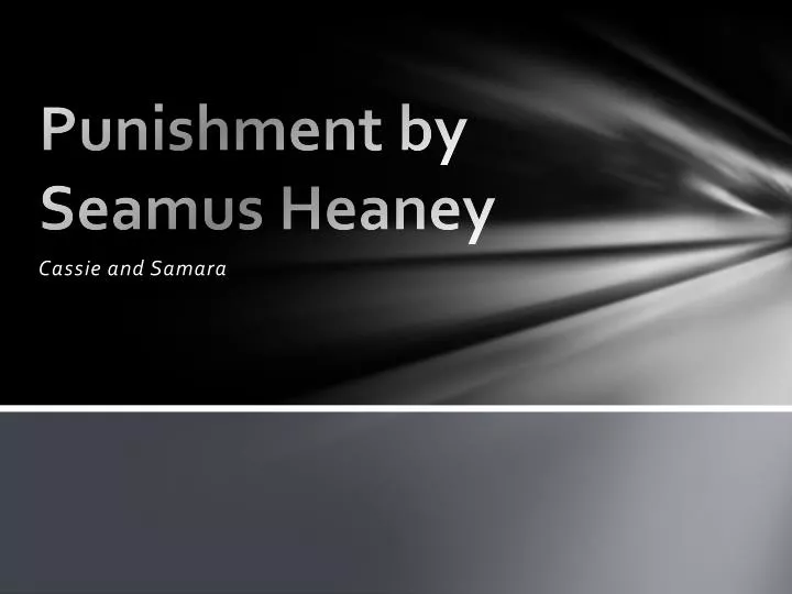 punishment by seamus heaney