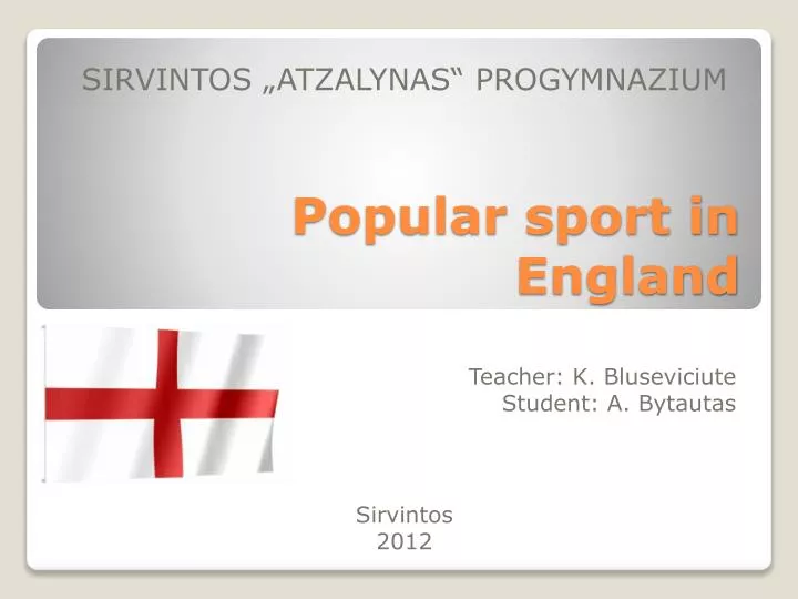 popular sport in england