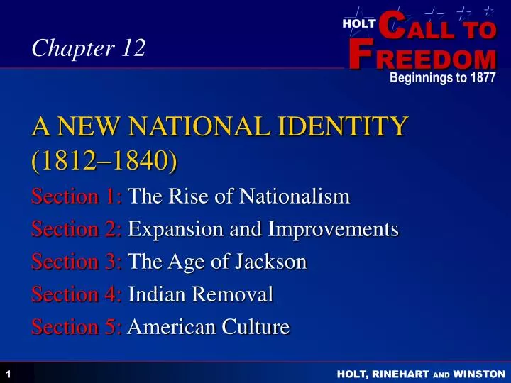 a new national identity 1812 1840