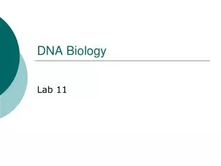 DNA Biology