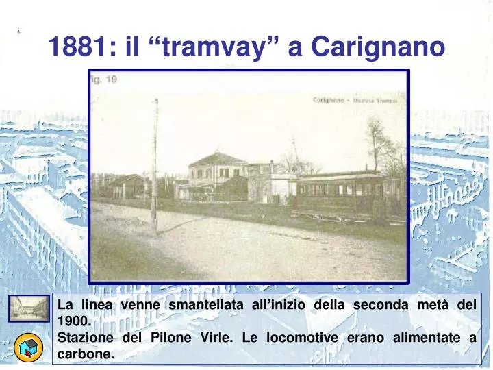1881 il tramvay a carignano