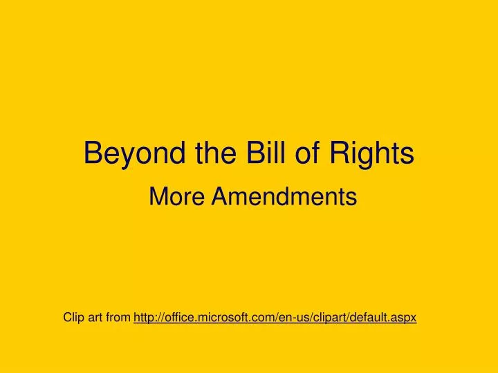 beyond the bill of rights