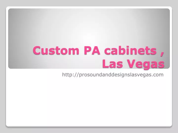 custom pa cabinets las vegas