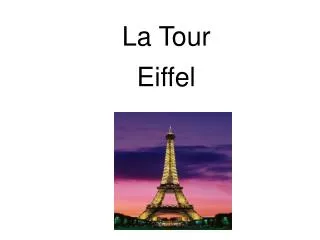la tour eiffel