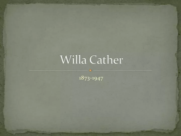 willa cather