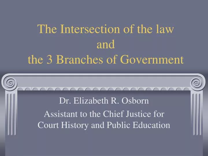 the intersection of the law and the 3 branches of government