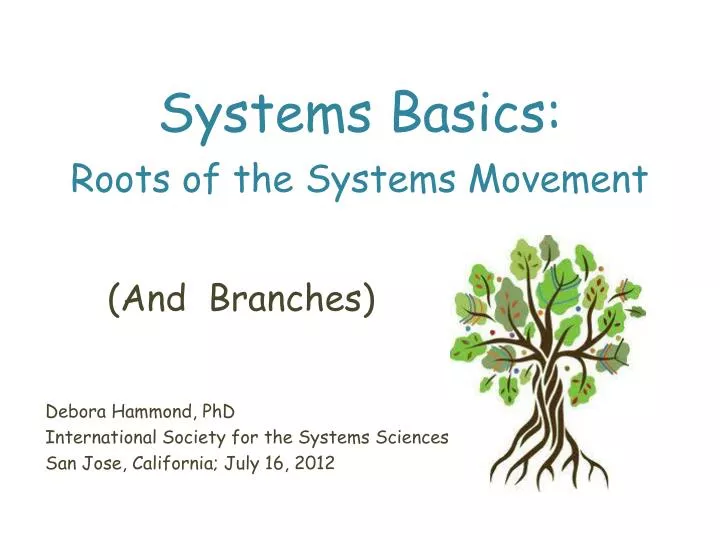 systems basics roots of the systems movement