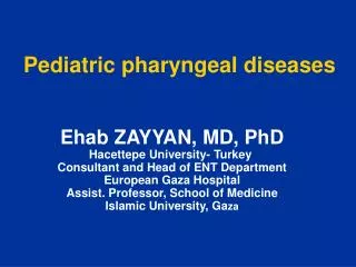 Pediatric pharyngeal diseases