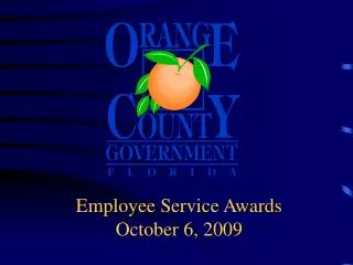 Employee Service Awards October 6, 2009