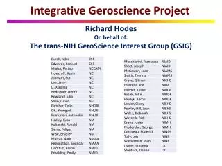 Integrative Geroscience Project