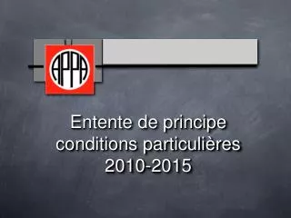 entente de principe conditions particuli res 2010 2015