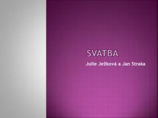 svatba