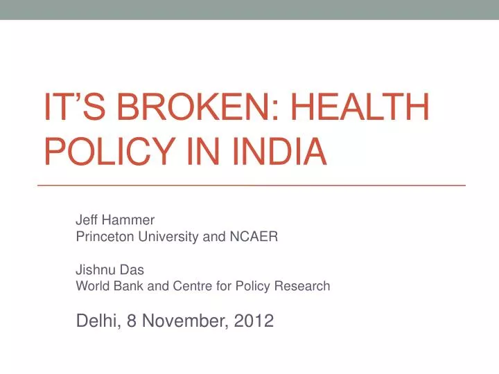 it s broken health policy in india