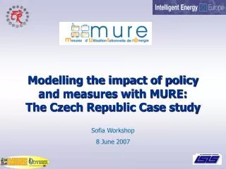 Modelling the impact of policy and measures with MURE: The Czech Republic Case study
