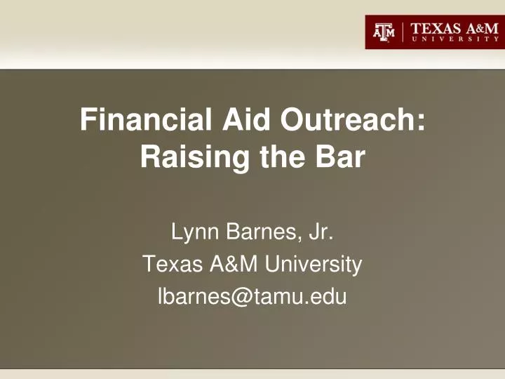 financial aid outreach raising the bar