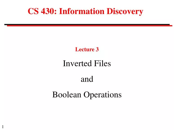cs 430 information discovery
